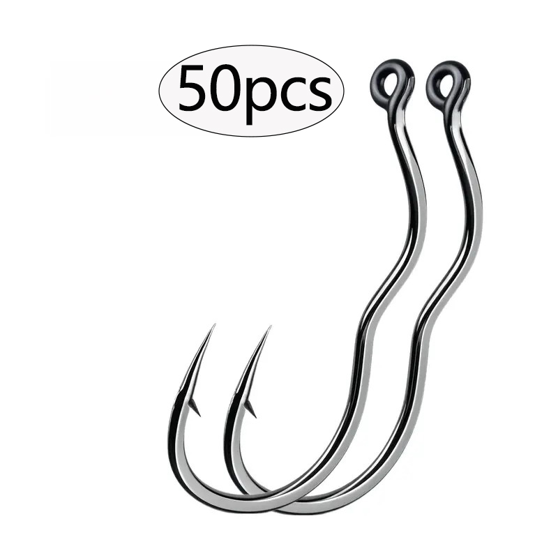 50개 내구성 있는 자동 플립 고탄소강 낚시 바늘 눈부 - Fishing Hook Circle 리뷰 및 가격